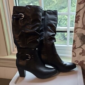 Rialto Farewell Tall Boot black leather size 8M